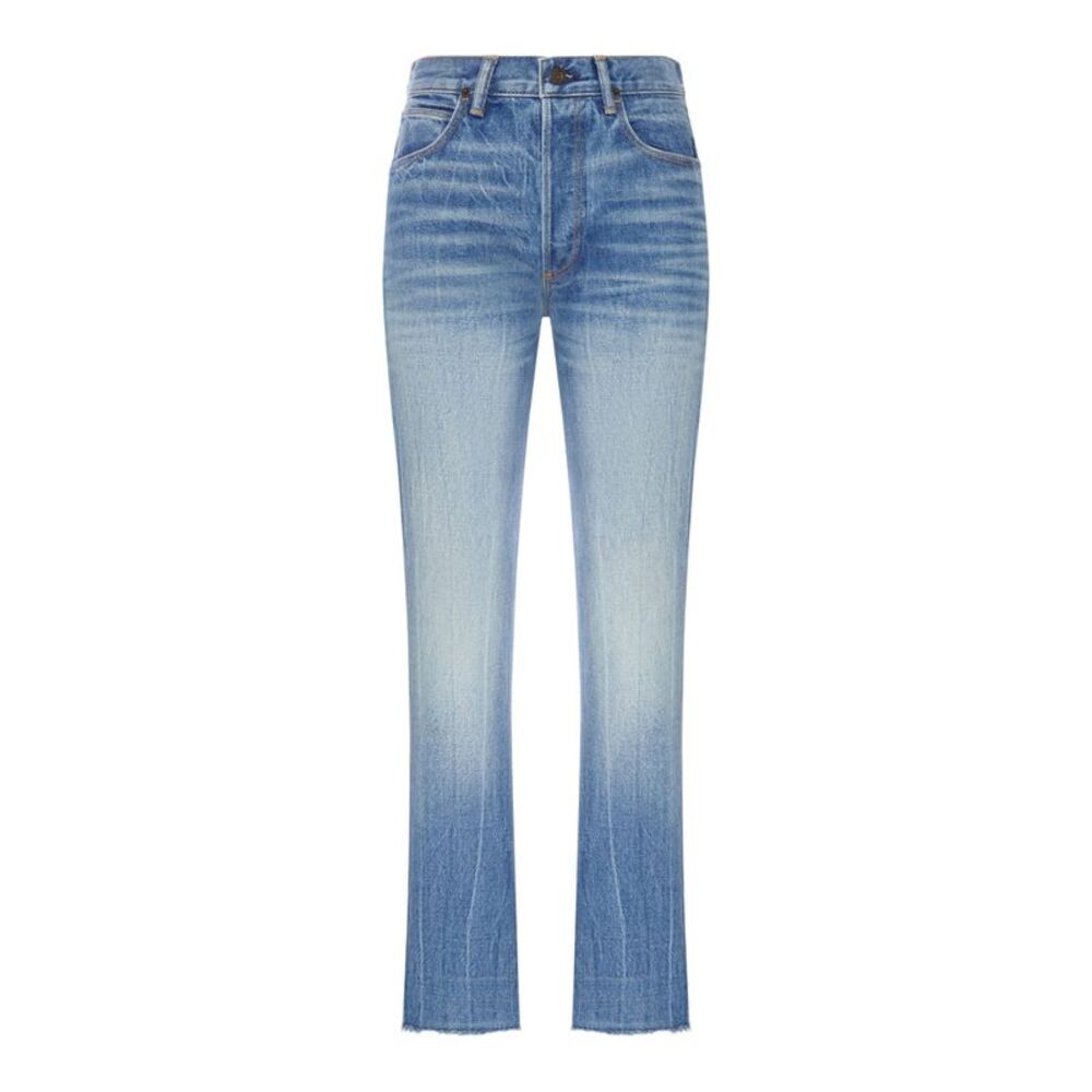 Tom Ford Women Slim Bootcut Jeans In Washed Denim